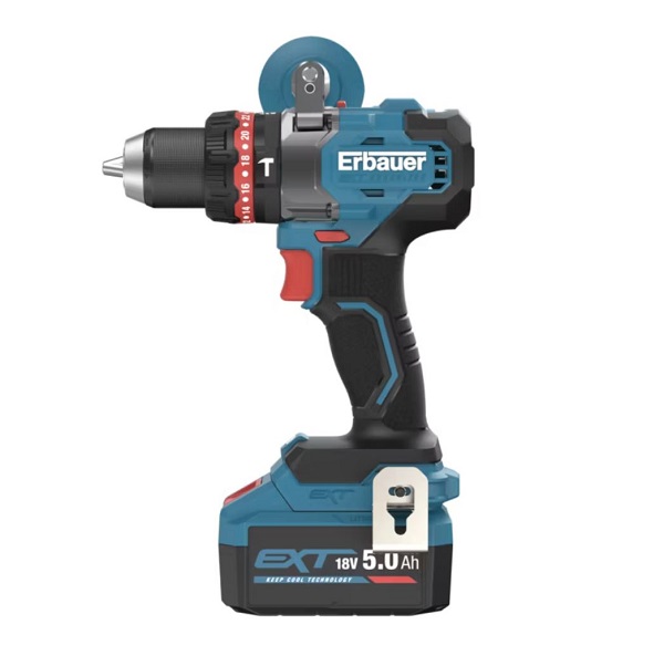 Wiertarko-wkrętarka Erbauer G2 bezszczotkowa 18 V 2 x 5 Ah